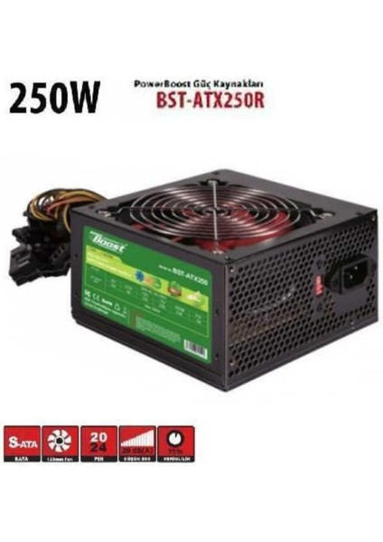 POWER BOOST BST-ATX250R 250W 12CM POWER SUPPLY KUTULU